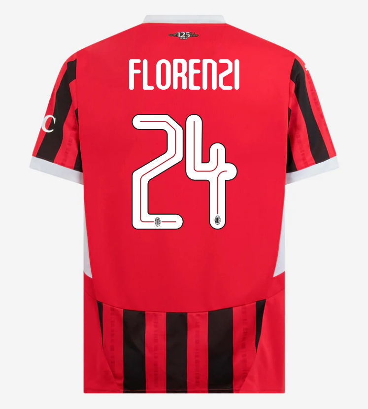 AC Milan Home Florenzi 24 Champions League Jersey 24-25