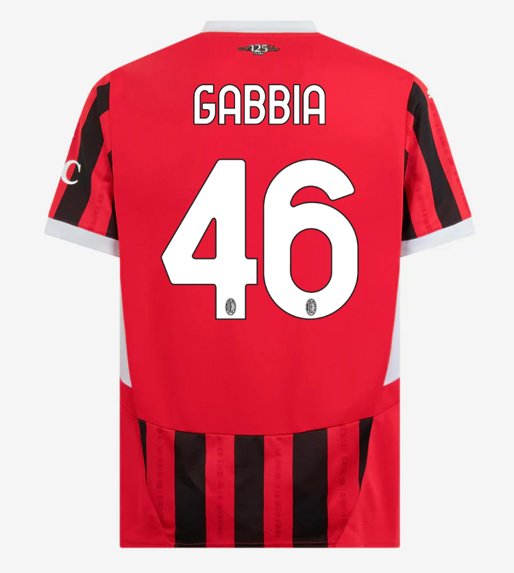 AC Milan Home GABBIA 46 Serie A Jersey 24-25