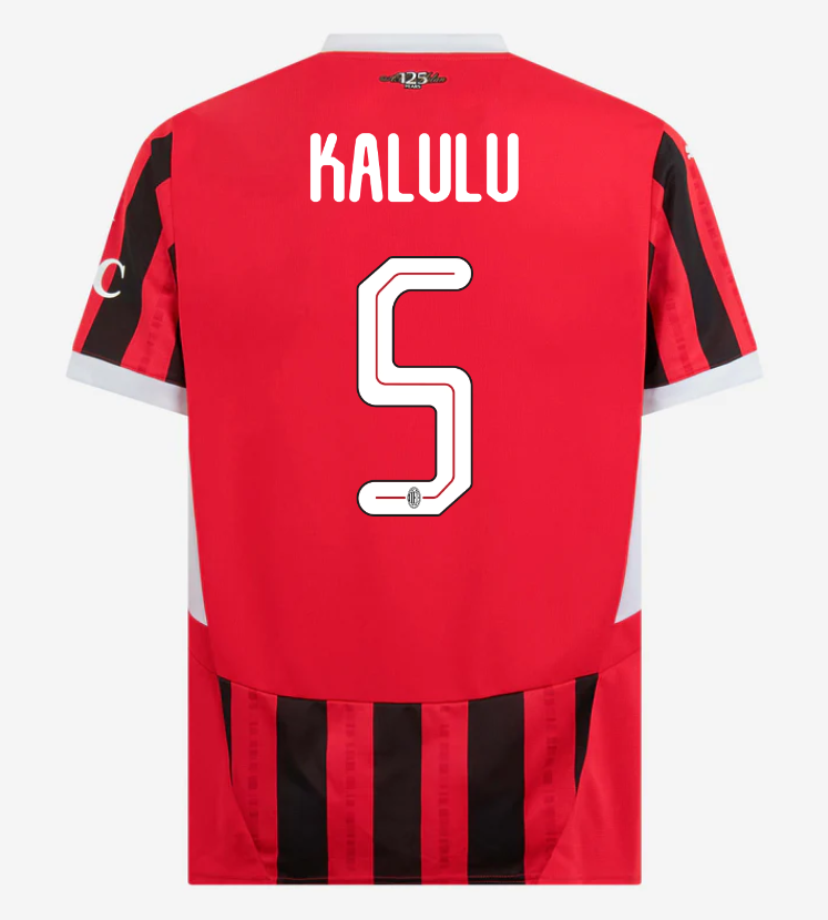 AC Milan Home Kalulu 5 Champions League Jersey 24-25