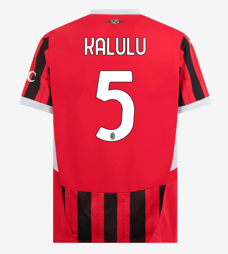 AC Milan Home Kalulu 5 Serie A Jersey 24-25