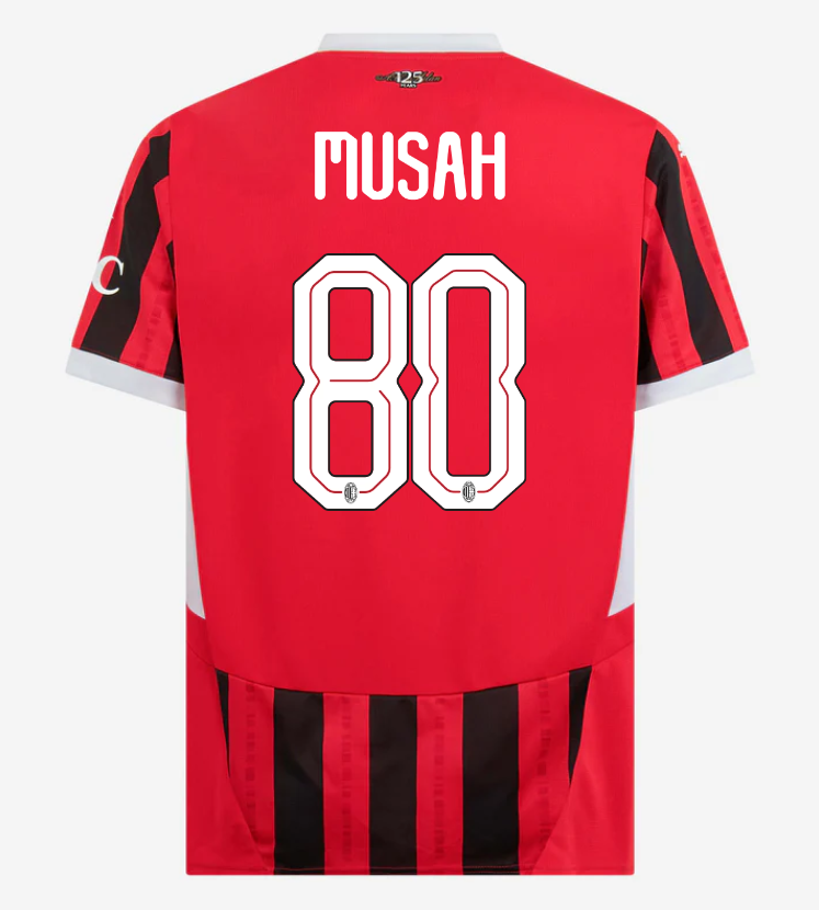 AC Milan Home Musah 80 Champions League Jersey 24-25