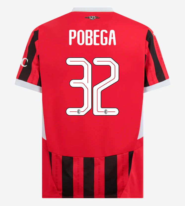 AC Milan Home Pobega 32 Champions League Jersey 24-25