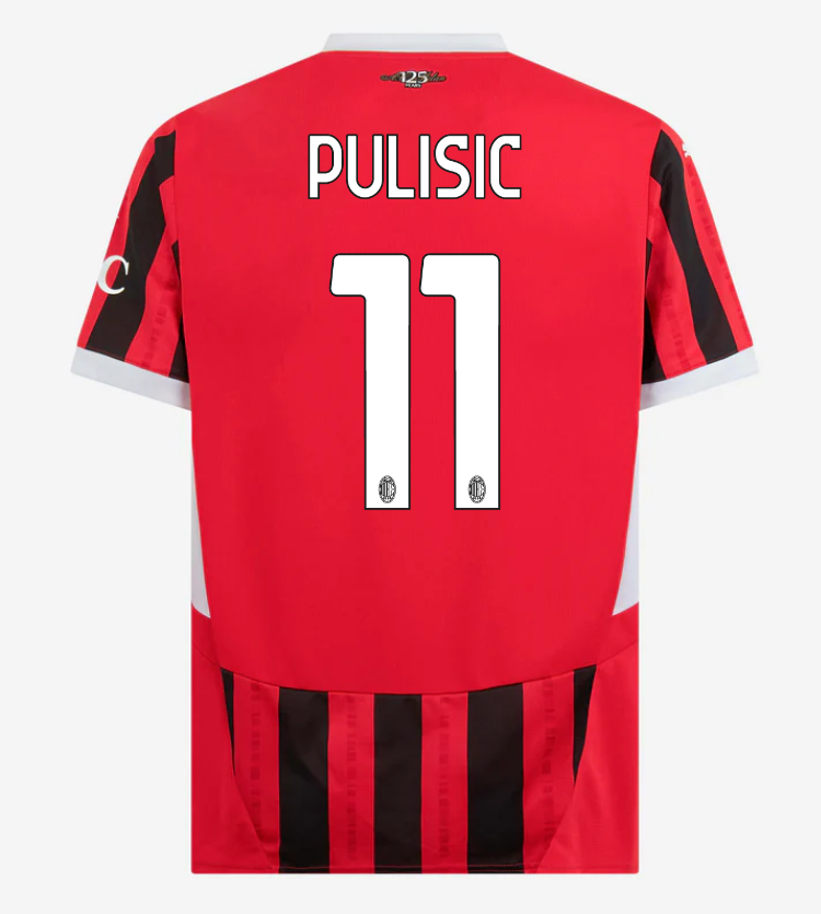 AC Milan Home Pulisic 11 Serie A Jersey 24-25