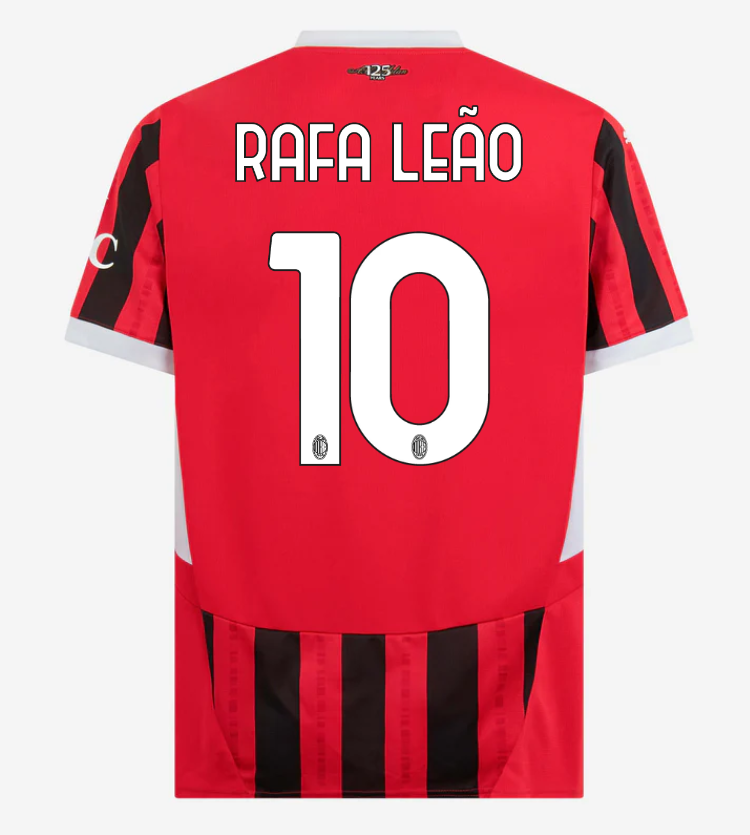 AC Milan Home Rafa Leão 10 Serie A Jersey 24-25