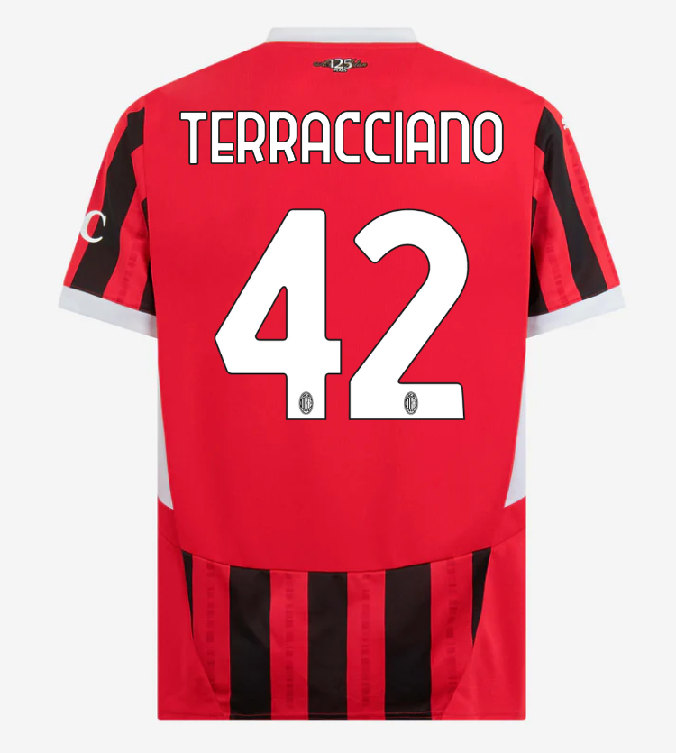 AC Milan Home Terracciano 42 Serie A Jersey 24-25