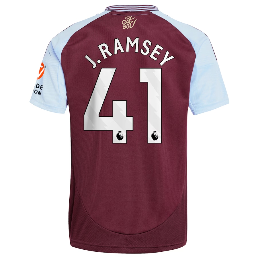 Aston Villa Home J. Ramsey 41 Jersey 24-25