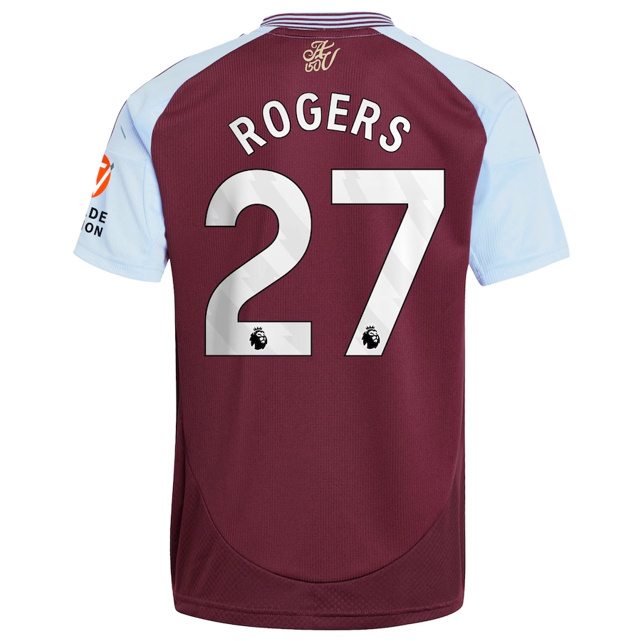 Aston Villa Home Rogers 27 Jersey 24-25