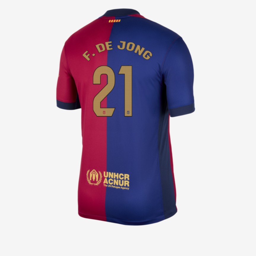 Barcelona Home F. DE JONG 21 Spotify Logo Jersey 24-25