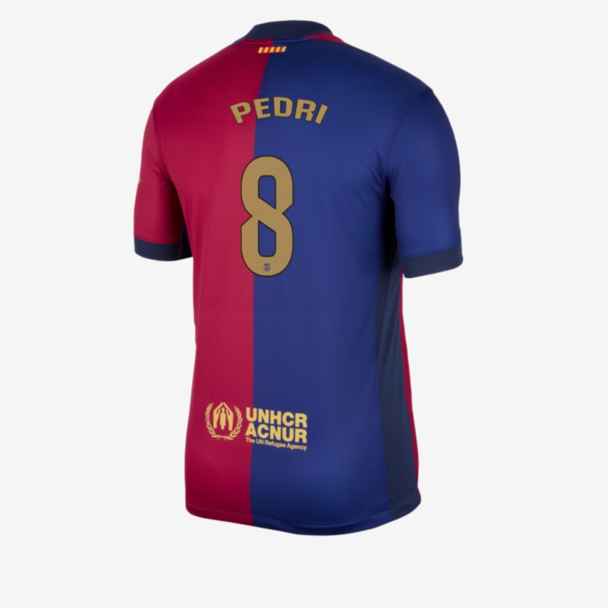 Barcelona Home PEDRI 8 Spotify Logo Jersey 24-25