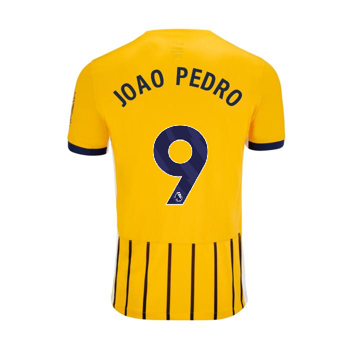 Brighton Hove Albion Away JOAO PEDRO 9 Jersey 24-25