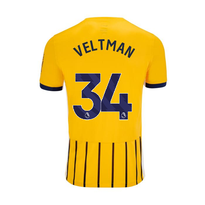 Brighton Hove Albion Away VELTMAN 34 Jersey 24-25