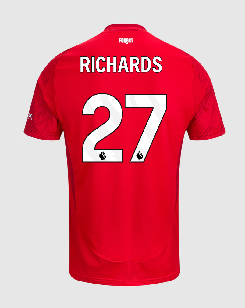 Nottingham Forest Home Richards 27 Jersey 24-25