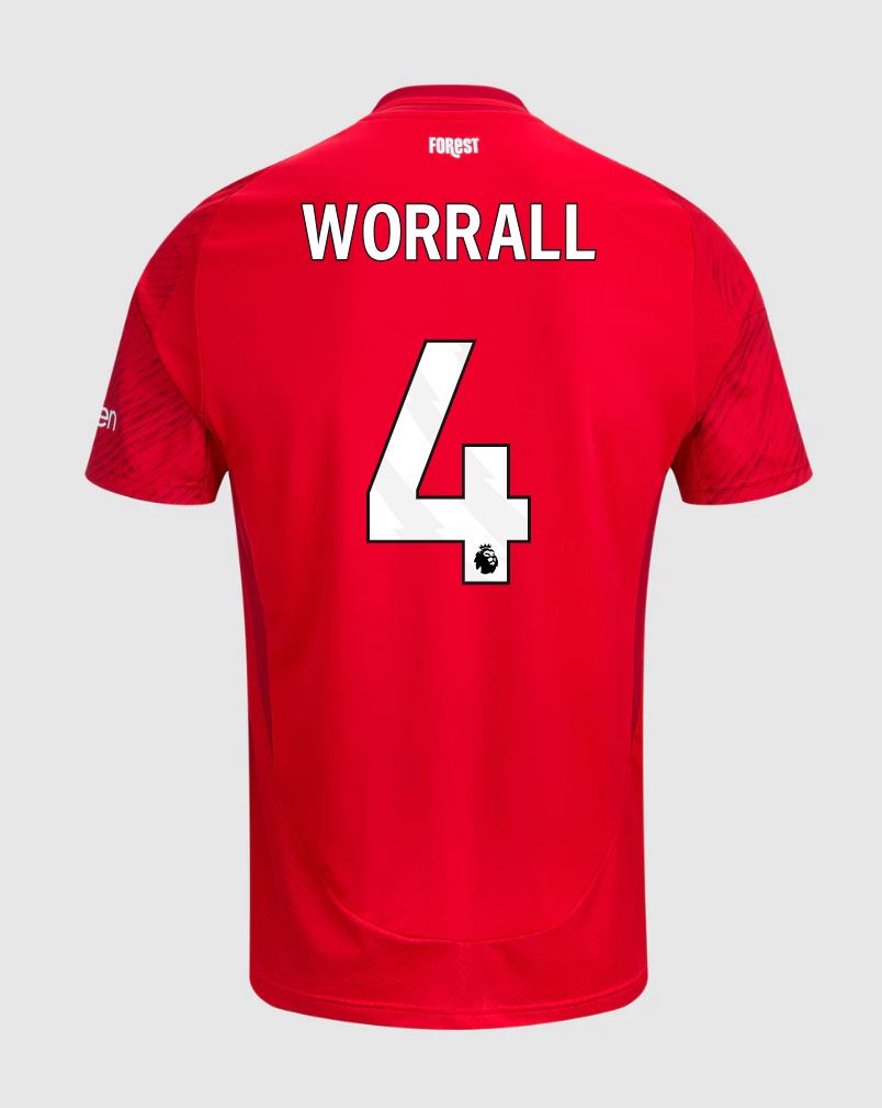 Nottingham Forest Home Worrall 4 Jersey 24-25