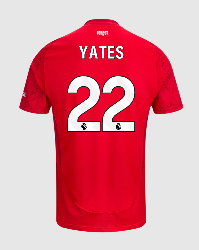 Nottingham Forest Home Yates 22 Jersey 24-25