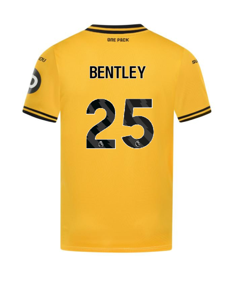 Wolverhampton Wanderers Home BENTLEY 25 Jersey 24-25