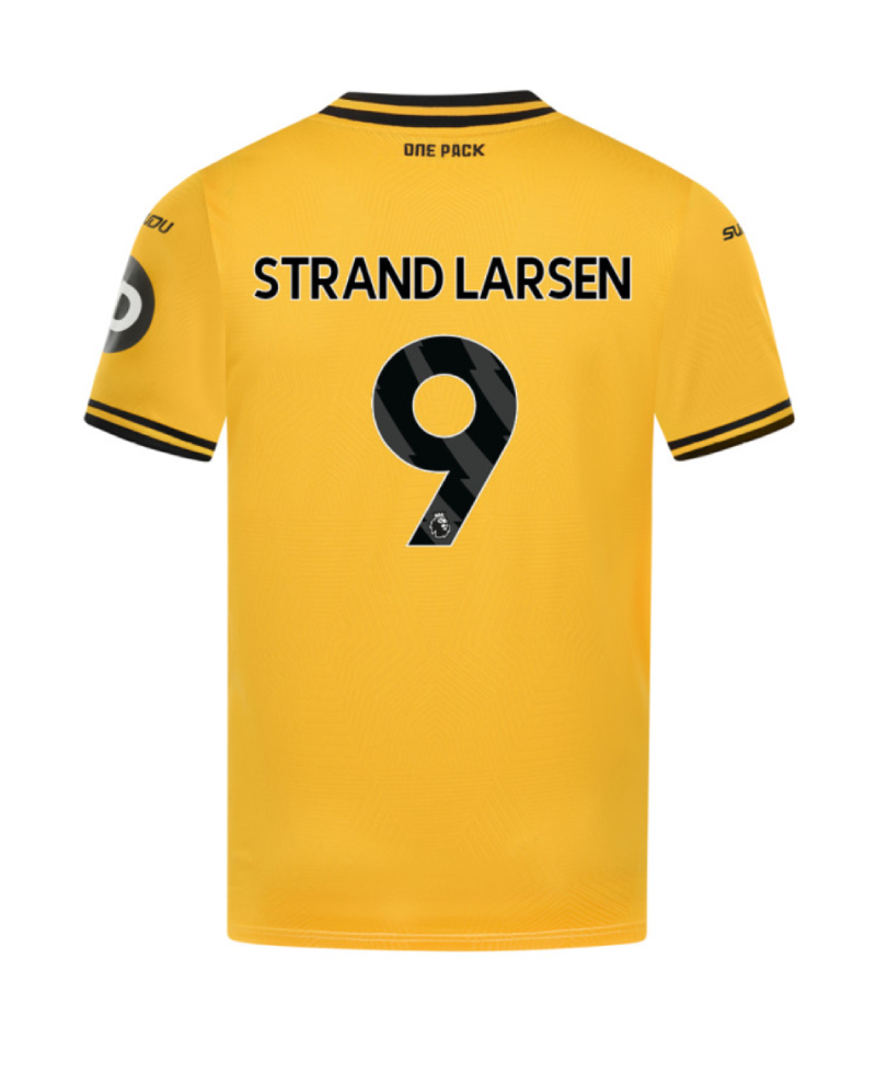 Wolverhampton Wanderers Home STRAND LARSEN 9 Jersey 24-25