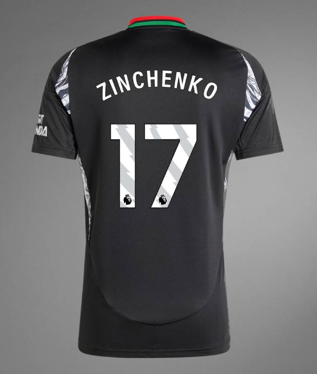 Arsenal Away ZINCHENKO 17 Jersey 24-25