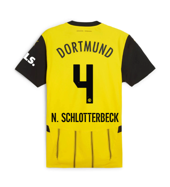 Borussia Dortmund Home N. Schlotterbeck 4 Jersey 24-25