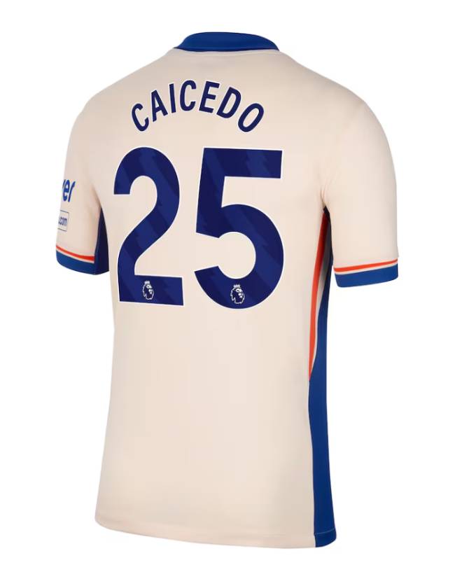 Chelsea Away Caicedo 25 Jersey 24-25