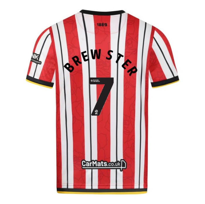 Sheffield United Home BREWSTER 7 Jersey 24-25