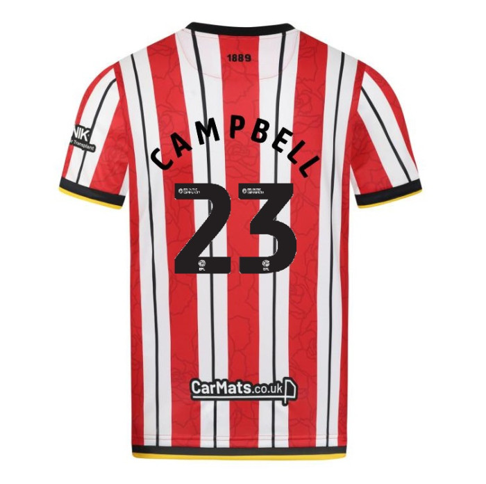 Sheffield United Home CAMPBELL 23 Jersey 24-25