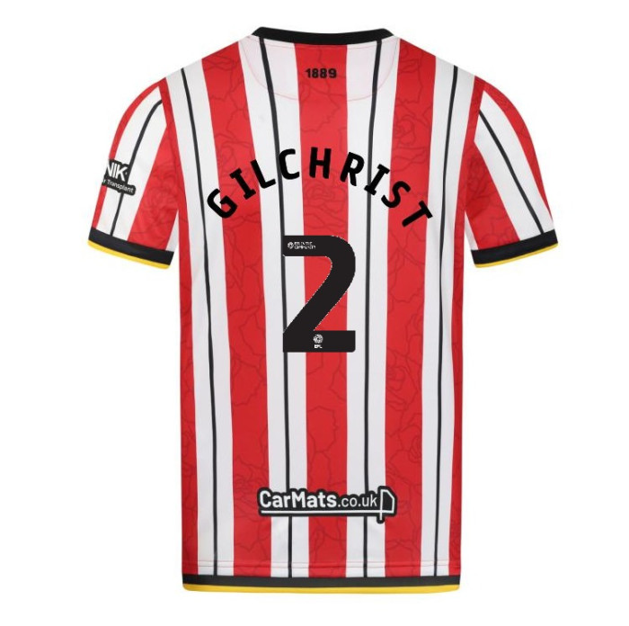 Sheffield United Home GILCHRIST 2 Jersey 24-25