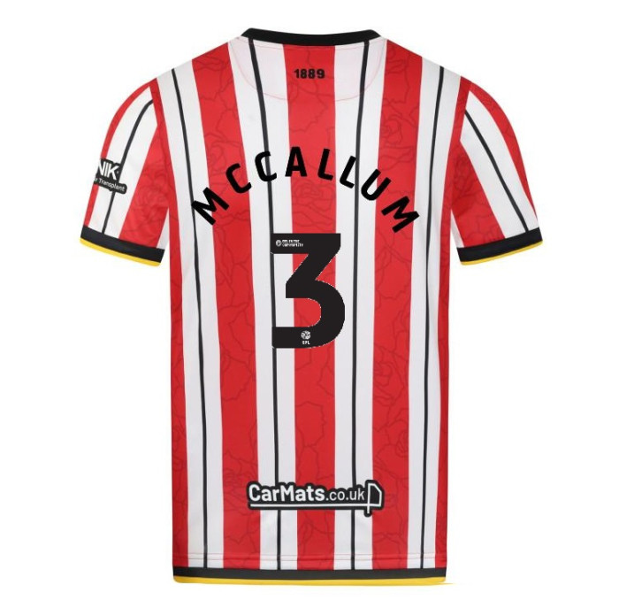 Sheffield United Home MCCALLUM 3 Jersey 24-25