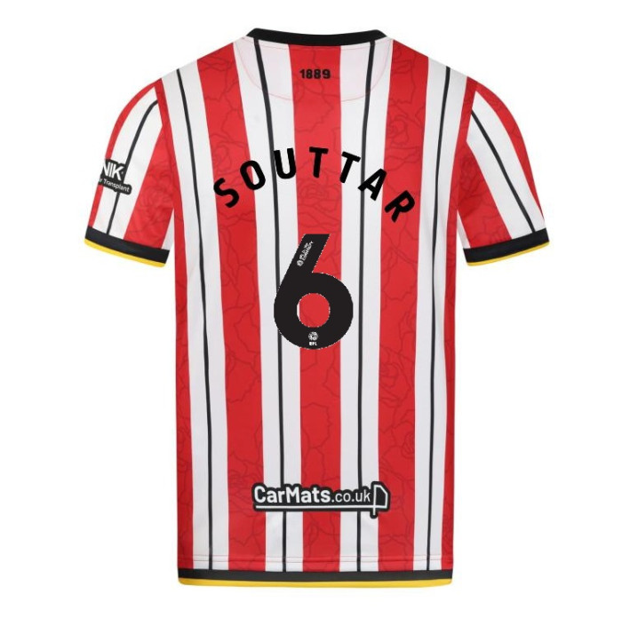 Sheffield United Home SOUTTAR 6 Jersey 24-25