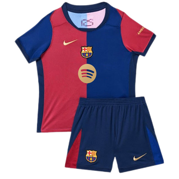 Barcelona Home Spotify New Logo Jersey Kids Kit 24-25