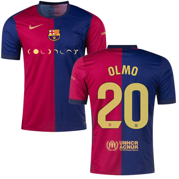 Barcelona Home OLMO 20 Coldplay El Clasico Jersey 24-25