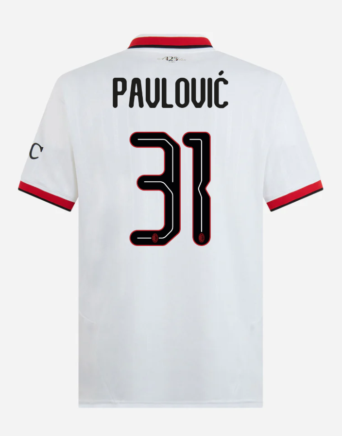 AC Milan Away Pavlović 31 Champions League Jersey 24-25