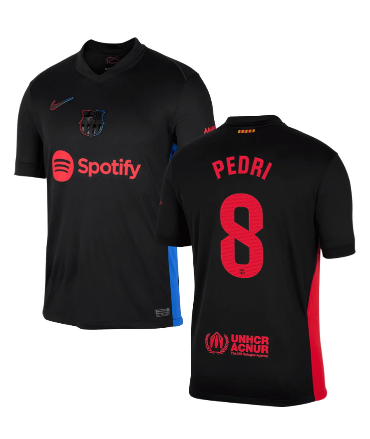 24-25 Barcelona Away PEDRI 8 LaLiga Jersey