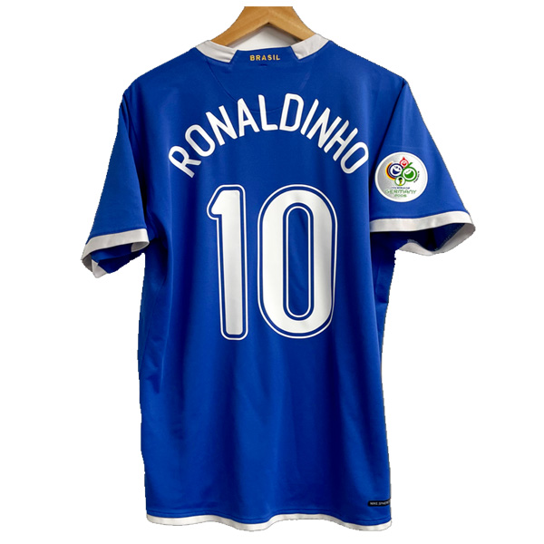 2006 Brazil Away Ronaldinho 10 Retro Jersey