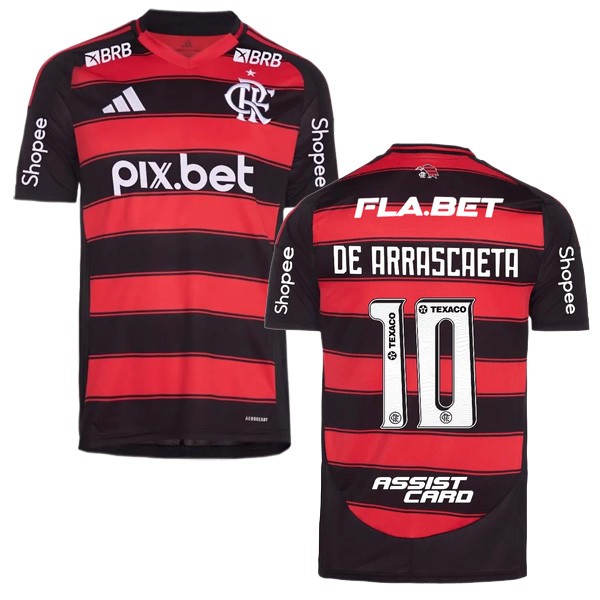 25-26 Flamengo Home De Arrascaeta 10 Jersey Full Sponsor