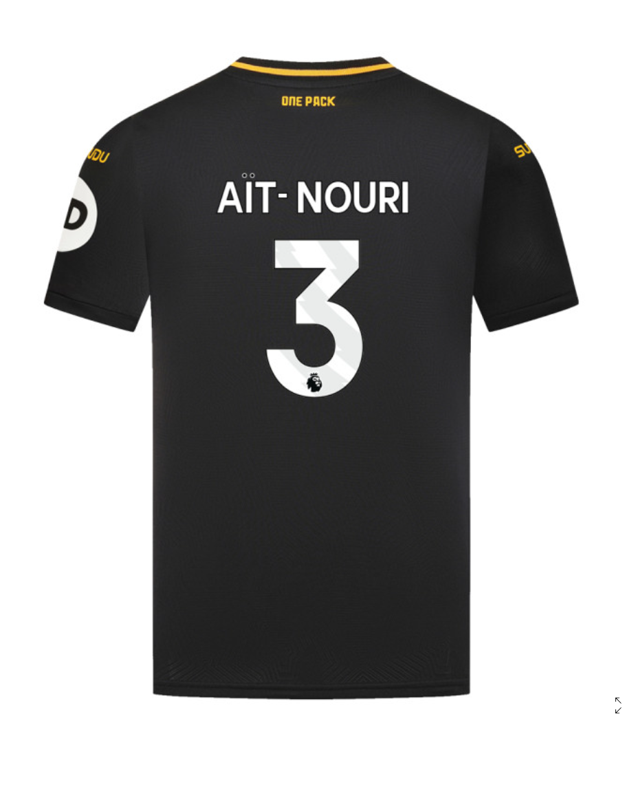 Wolverhampton Wanderers Away AÏT-NOURI 3 Jersey 24-25