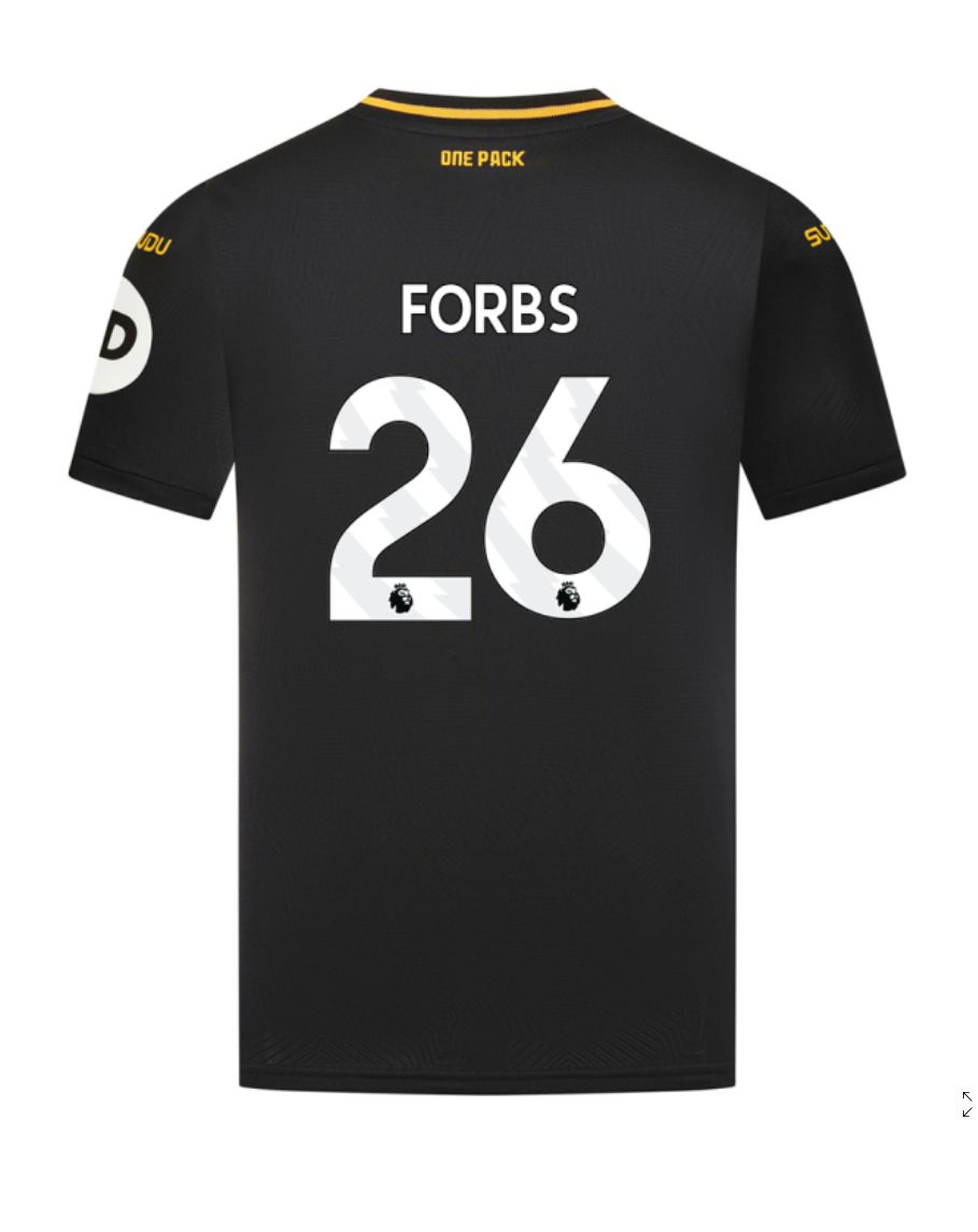 Wolverhampton Wanderers Away FORBS 26 Jersey 24-25