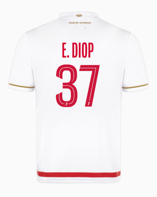 AS Monaco Home DIOP 37 Jersey 25-26
