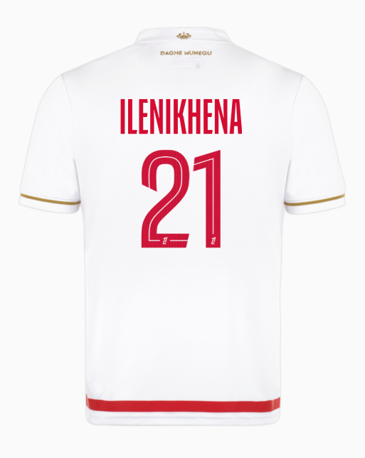 AS Monaco Home ILENIKHENA 21 Jersey 25-26