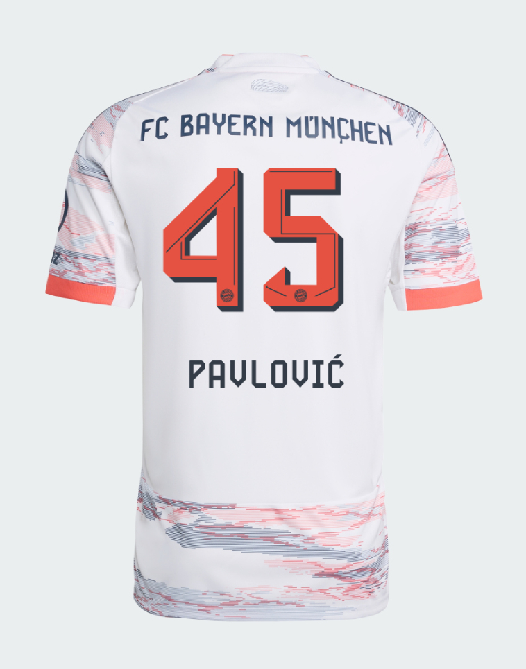 Bayern Munich Away Pavlović 45 Jersey 25-26