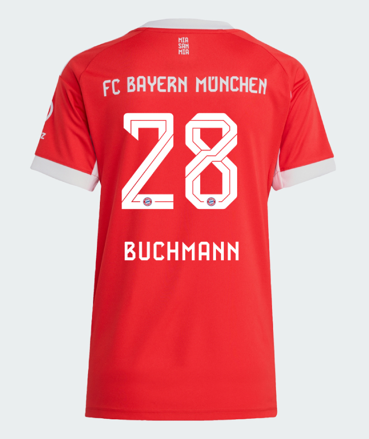 Bayern Munich Home Buchmann 28 Women Jersey 25-26