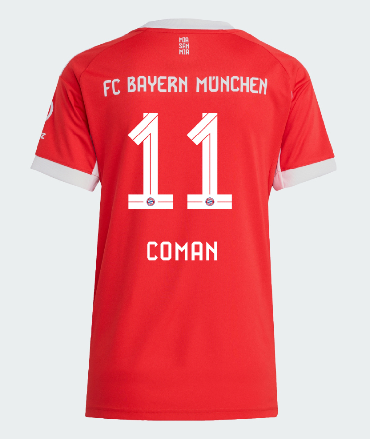 Bayern Munich Home Coman 11 Women Jersey 25-26
