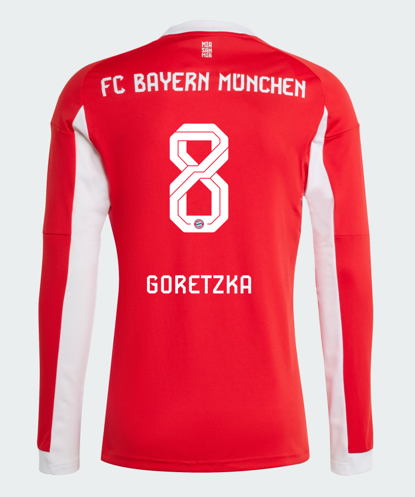 Bayern Munich Home Goretzka 8 Long Sleeve Jersey 25-26