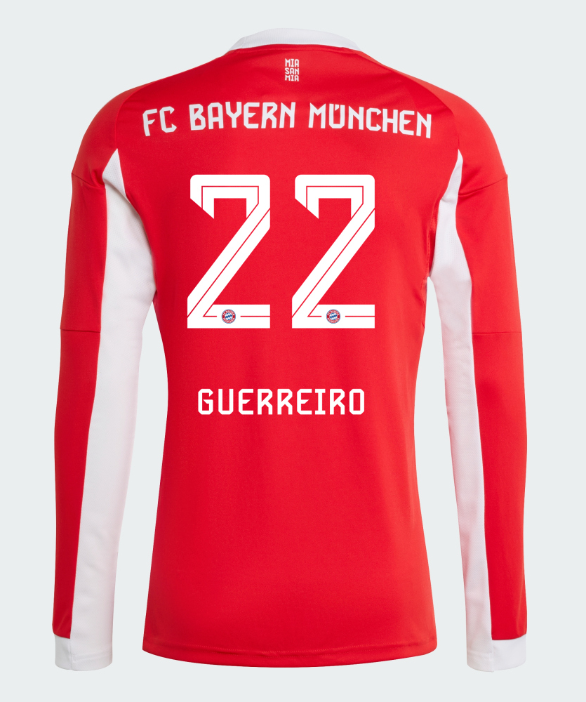 Bayern Munich Home Guerreiro 22 Long Sleeve Jersey 25-26