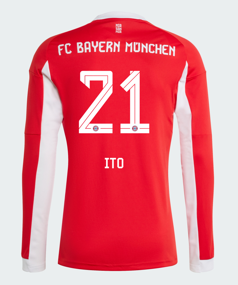 Bayern Munich Home Ito 21 Long Sleeve Jersey 25-26