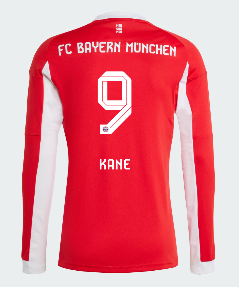 Bayern Munich Home Kane 9 Long Sleeve Jersey 25-26