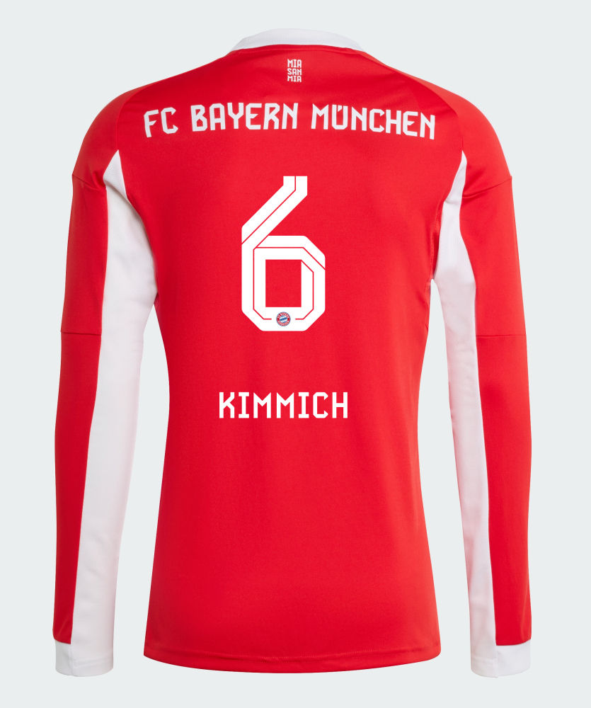 Bayern Munich Home Kimmich 6 Long Sleeve Jersey 25-26