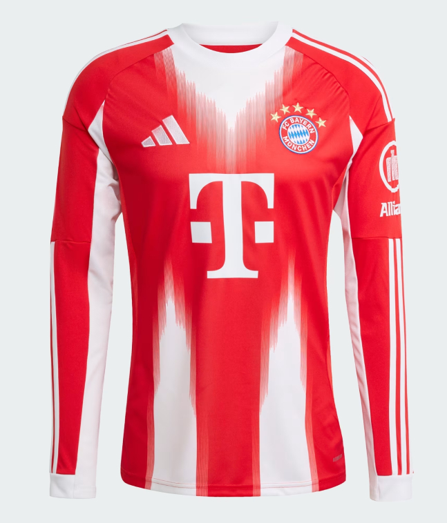 Bayern Munich Home Long Sleeve Jersey 25-26