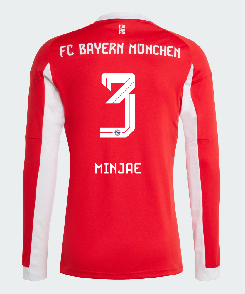 Bayern Munich Home Minjae 3 Long Sleeve Jersey 25-26