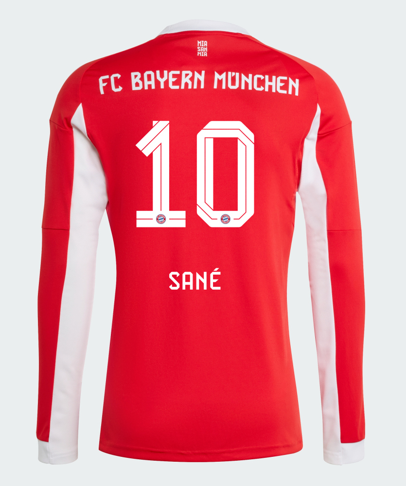 Bayern Munich Home Sané 10 Long Sleeve Jersey 25-26