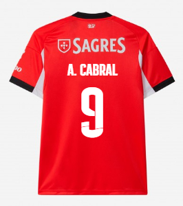 Benfica Home A. CABRAL 9 Jersey 25-26